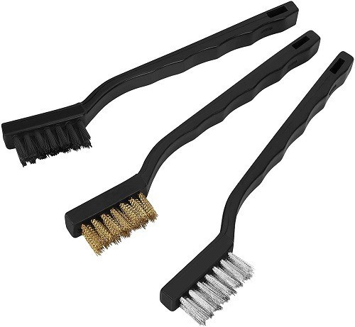 Cleaning Wire Brushes Assorted Set/3 (SS+Brass+Nylon)