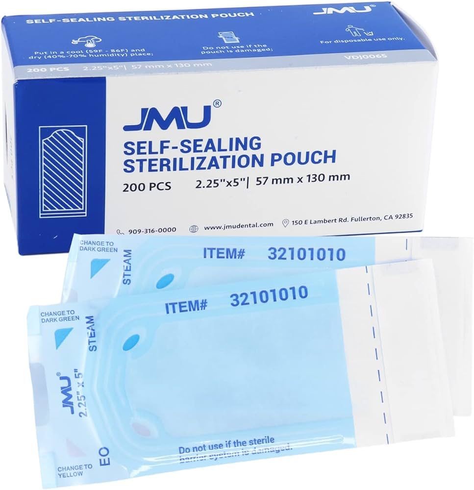 Self Sealing Sterilization Pouch 57mm X 130mm