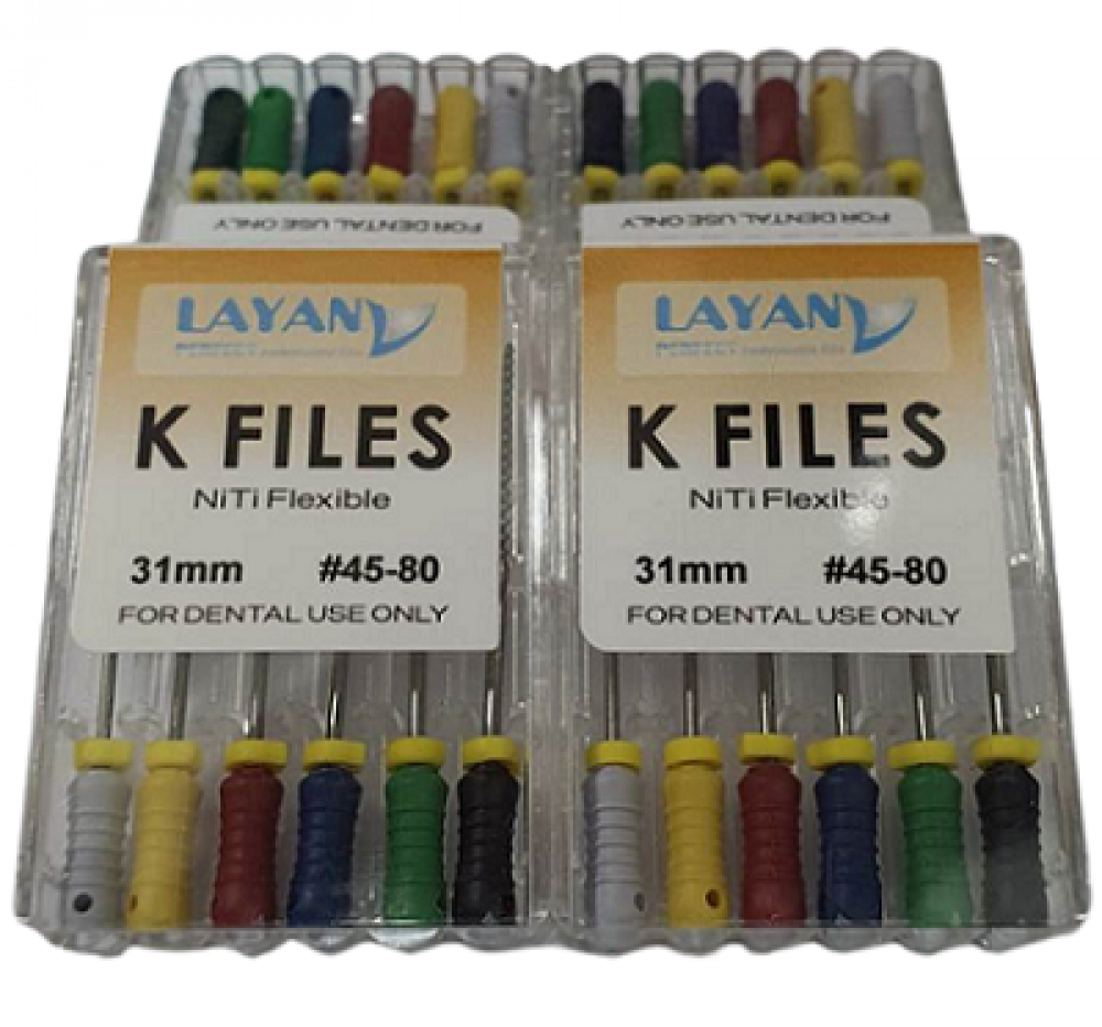 NiTi K Files (Hand)-Length: 31mm #45-80