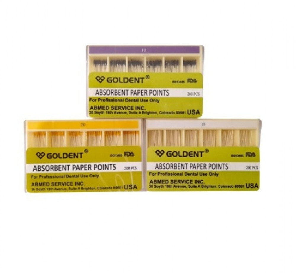 GOLDENT Absrobent paper point F3
