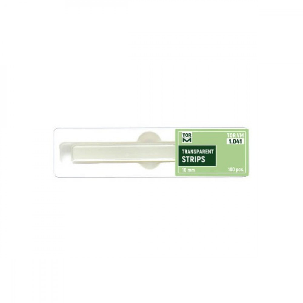 Layan Transparent Strips, 10mm Wide, 100mm Long, PK/100-1.041